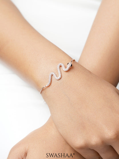 Mahsa Snake Charm Rosegold Plated Bracelet