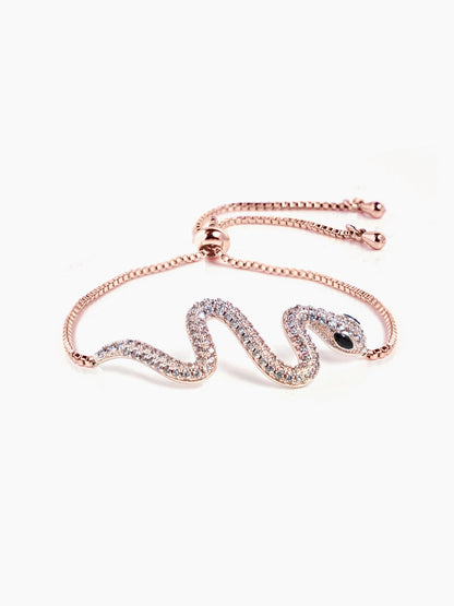 Mahsa Snake Charm Rosegold Plated Bracelet