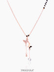 Maithili Butterfly Rosegold Plated Mangalsutra