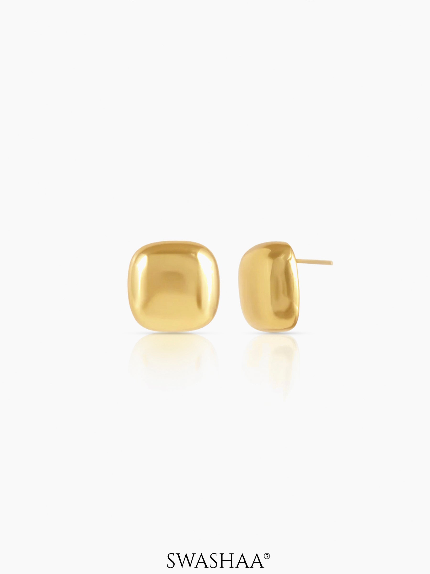 Maple 18K Gold Plated Stud Earrings