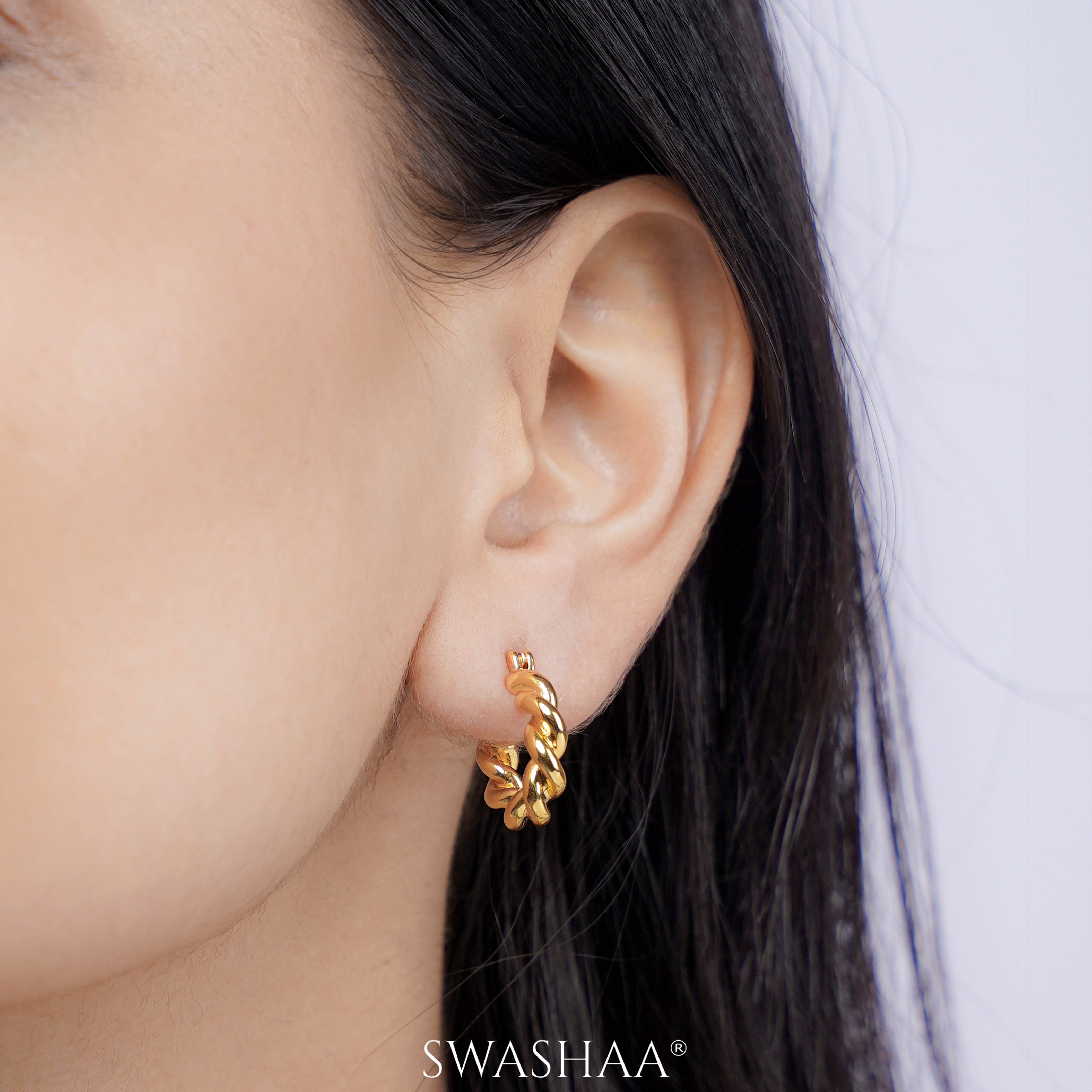 Marcus 18K Gold Plated Hoop Earrings