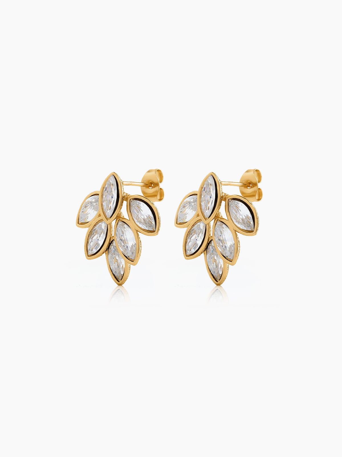 Mariglen Diamond 18K Gold Plated Women's Stud Earrings