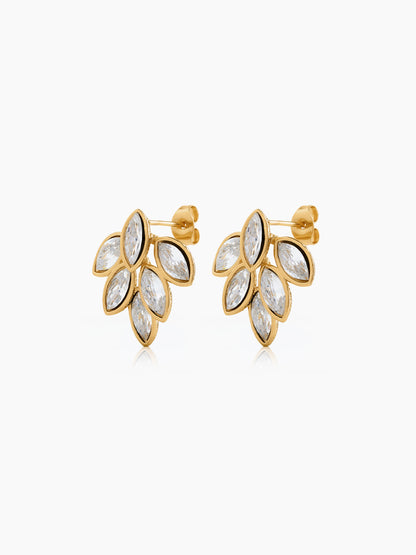 Mariglen Diamond 18K Gold Plated Women's Stud Earrings