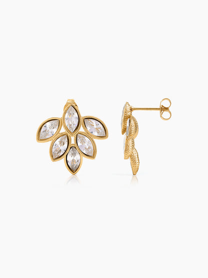Mariglen Diamond 18K Gold Plated Women's Stud Earrings