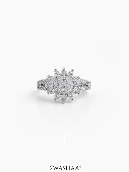 Marivelle Flora Solitaire Ring