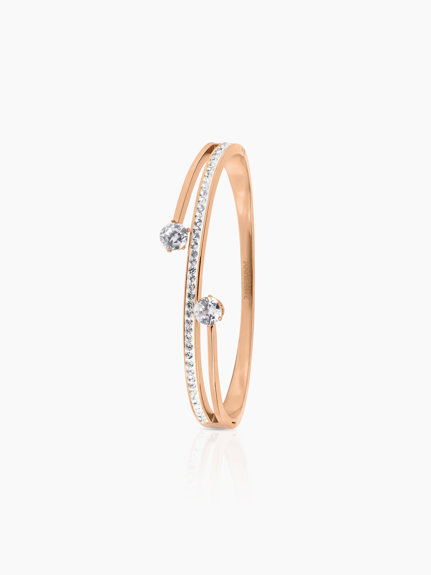 Marka Diamond Solitaire Rosegold Plated Bracelet