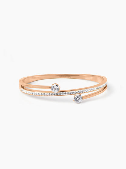 Marka Diamond Solitaire Rosegold Plated Bracelet