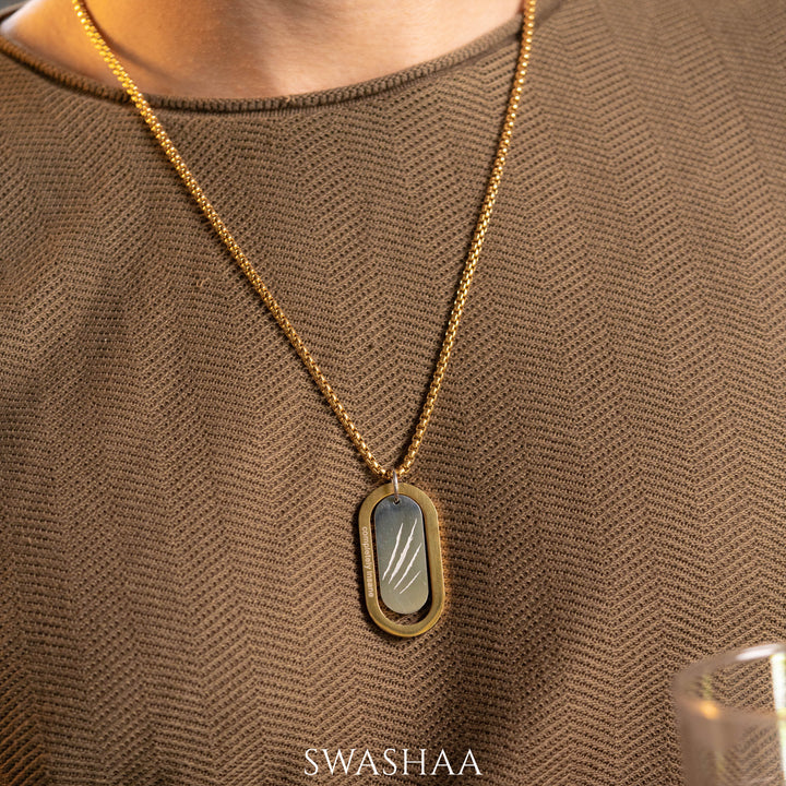 Matej 18K Gold Plated Men's Chain Pendant - Swashaa