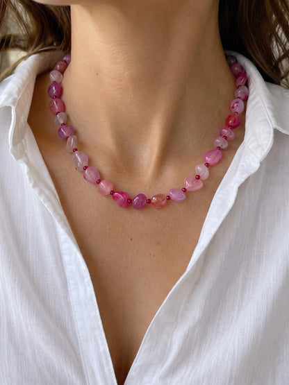 Maya Rose Pink Women’s Beaded Necklace