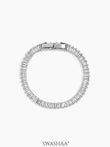 Meadow Baguette Silver Tennis Link Loose Bracelet