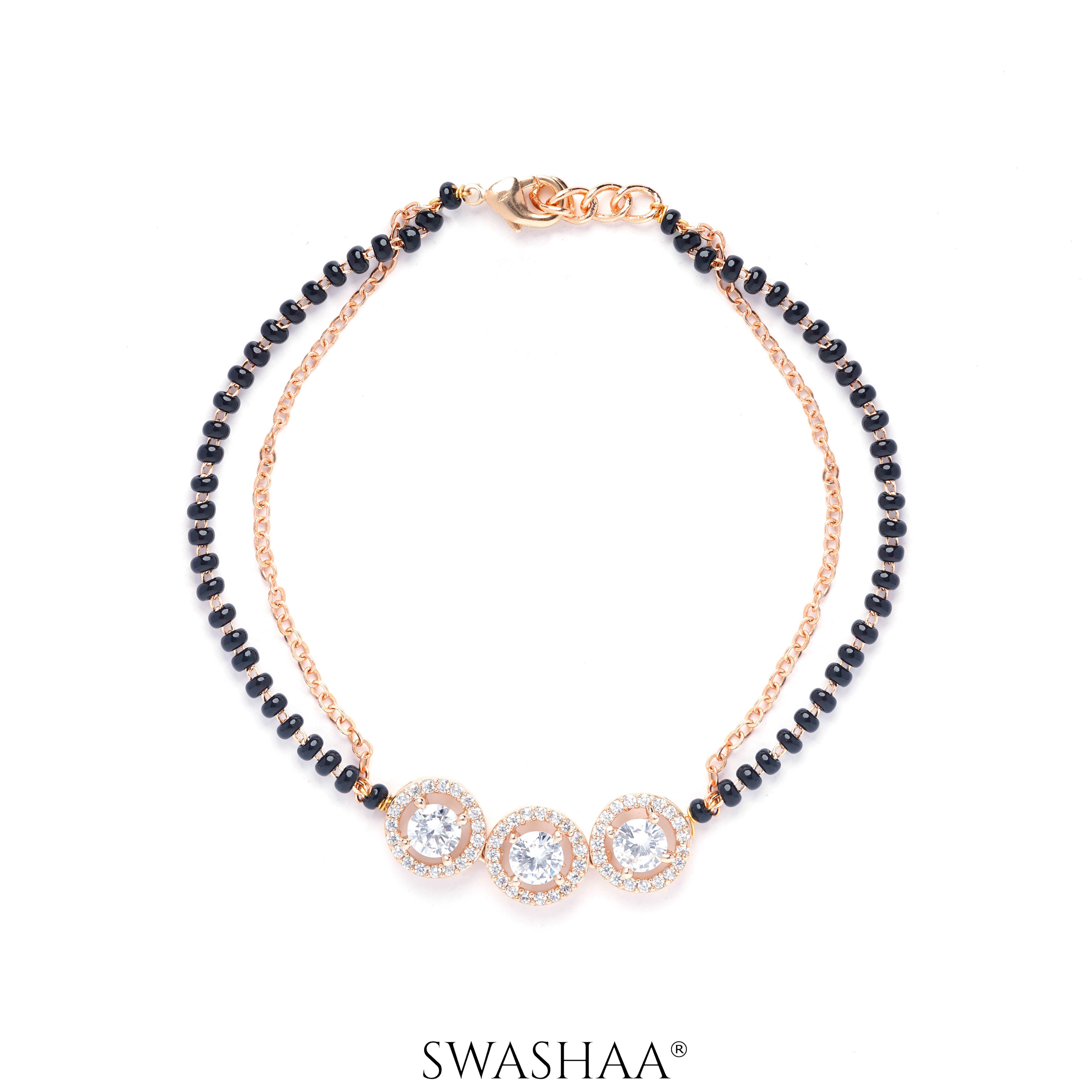 Medussa Rosegold Plated Mangalsutra Bracelet