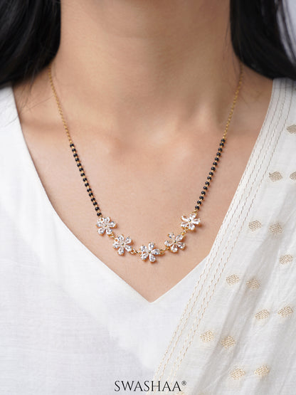 Meher Flower Diamond Mangalsutra