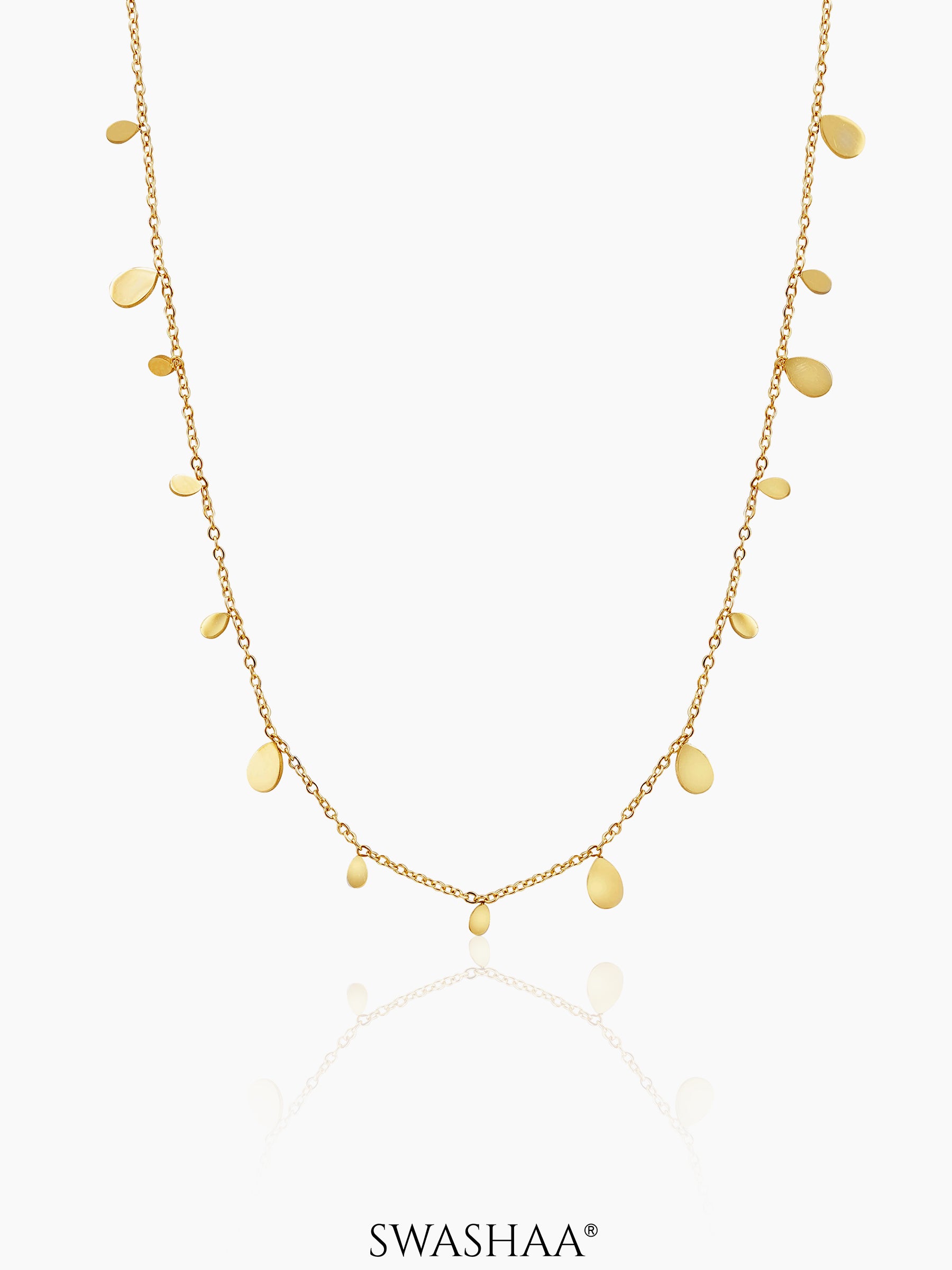 Mehuri Drop Charms 18K Gold Plated Necklace