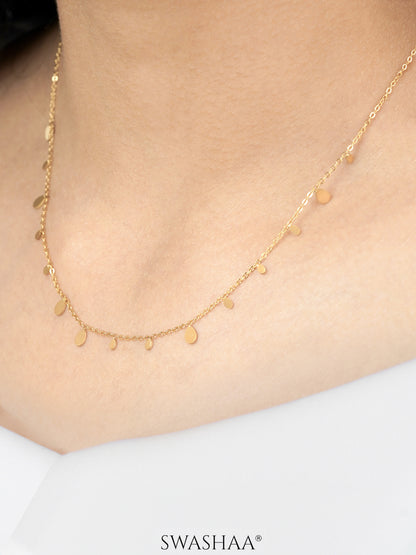 Mehuri Droplotes Charms 18K Gold Plated Necklace