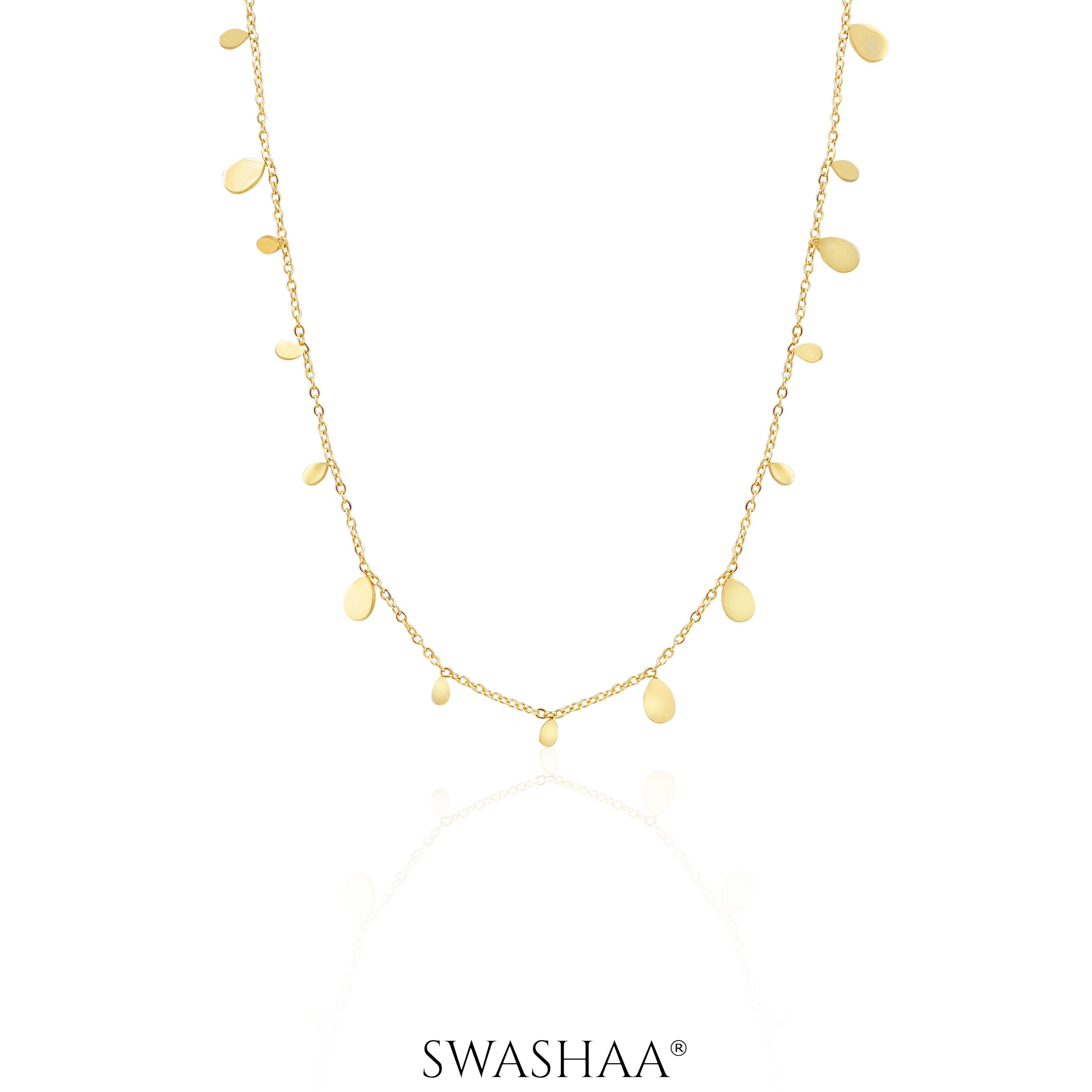 Mehuri Drop Charms 18K Gold Plated Necklace