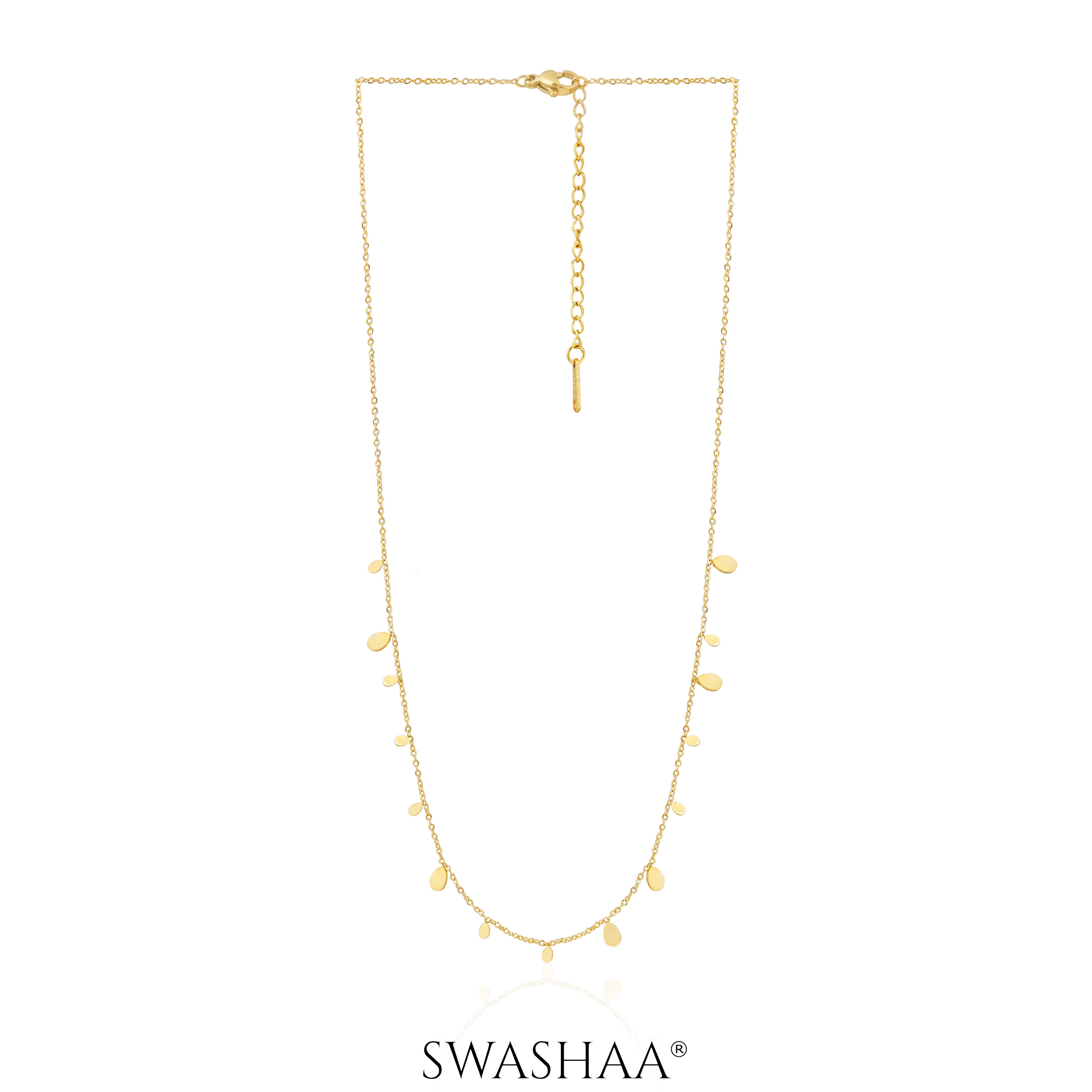 Mehuri Drop Charms 18K Gold Plated Necklace