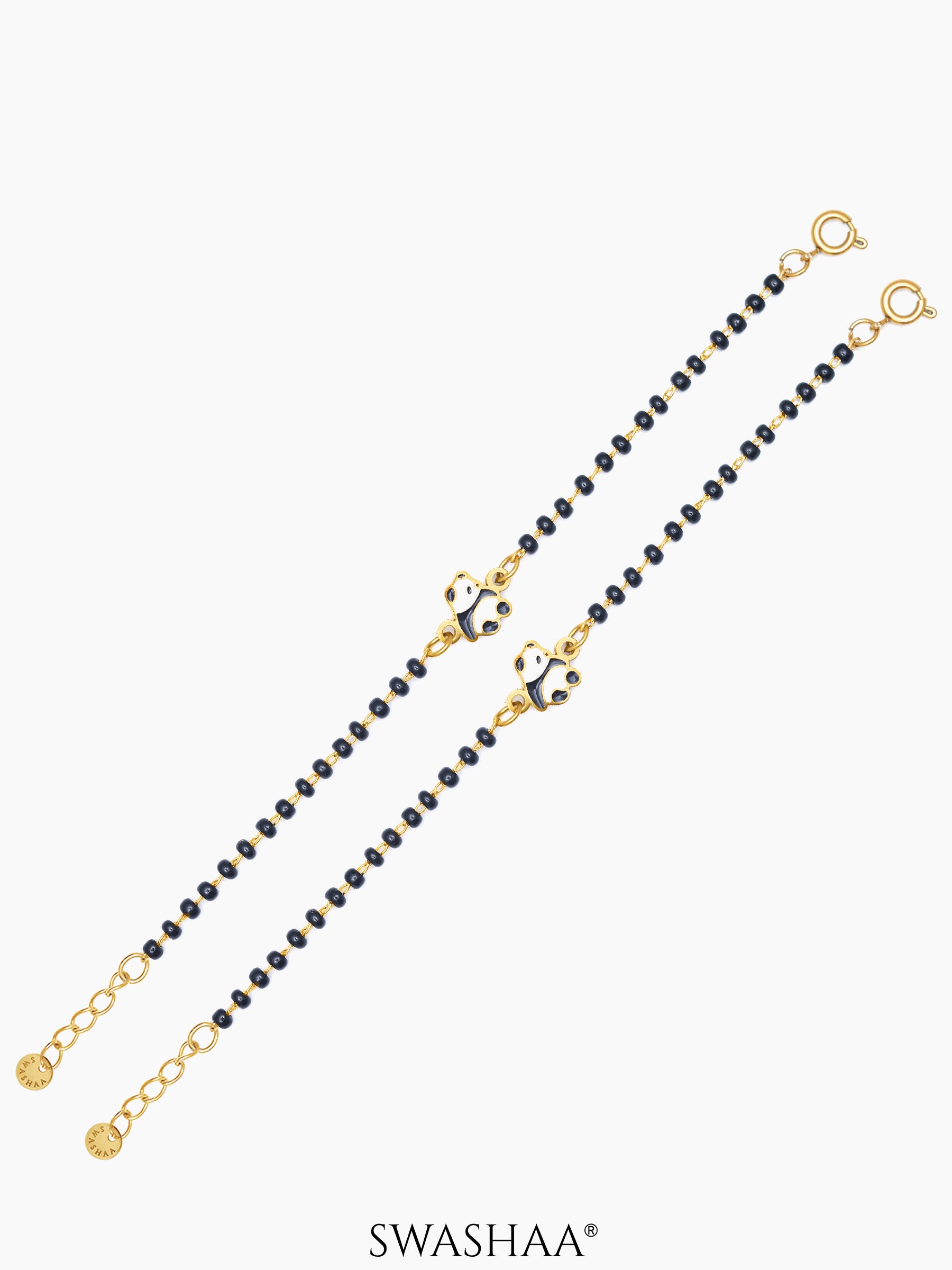 Mei Mei Panda Charm 18K Gold Plated Kid's Nazariya Loose Bracelet