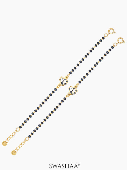 Mei Mei Panda Charm 18K Gold Plated Kid's Nazariya Loose Bracelet