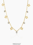 Mella Clover 18K Gold Plated Choker Necklace