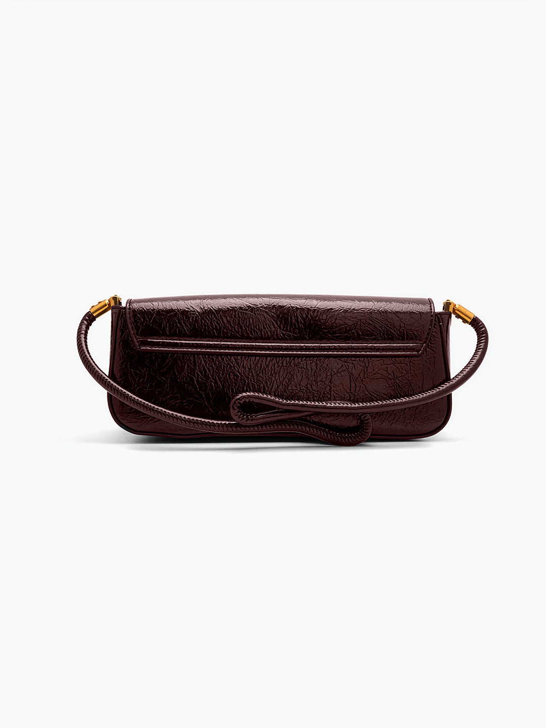Melvora Brown Leather Gloss Bag - Swashaa