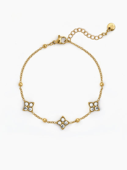 Merolia Floral Diamond 18K Gold Plated Rakhi