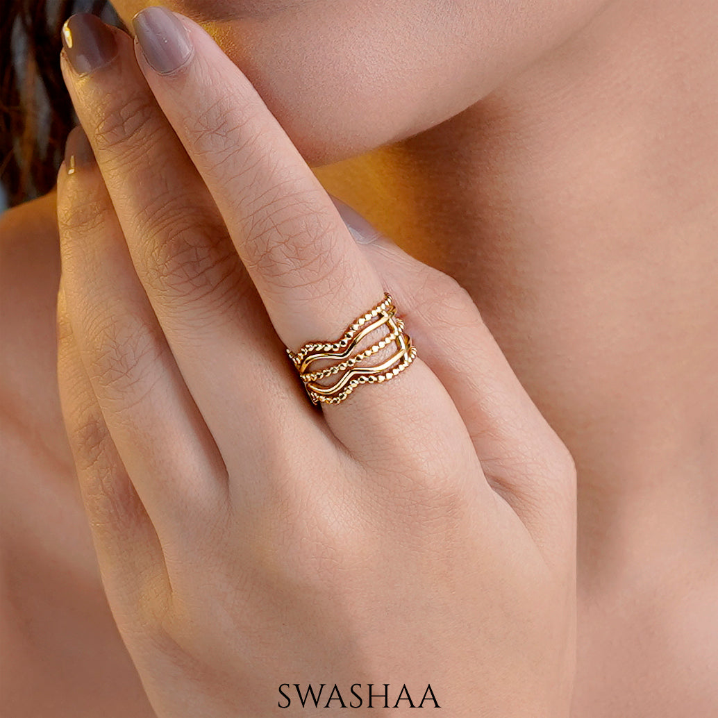 Milaan 18K Gold Plated Ring