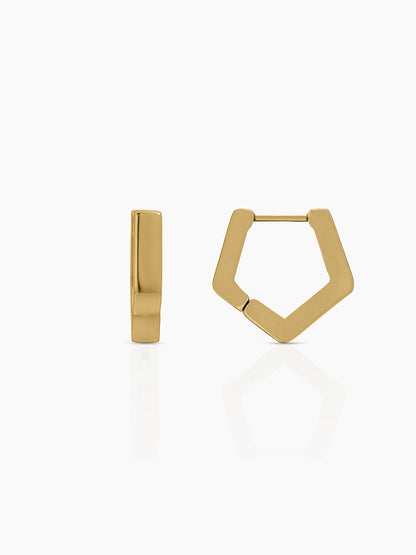 Milan Pentagon Women's Hoop Earrings - Swashaa