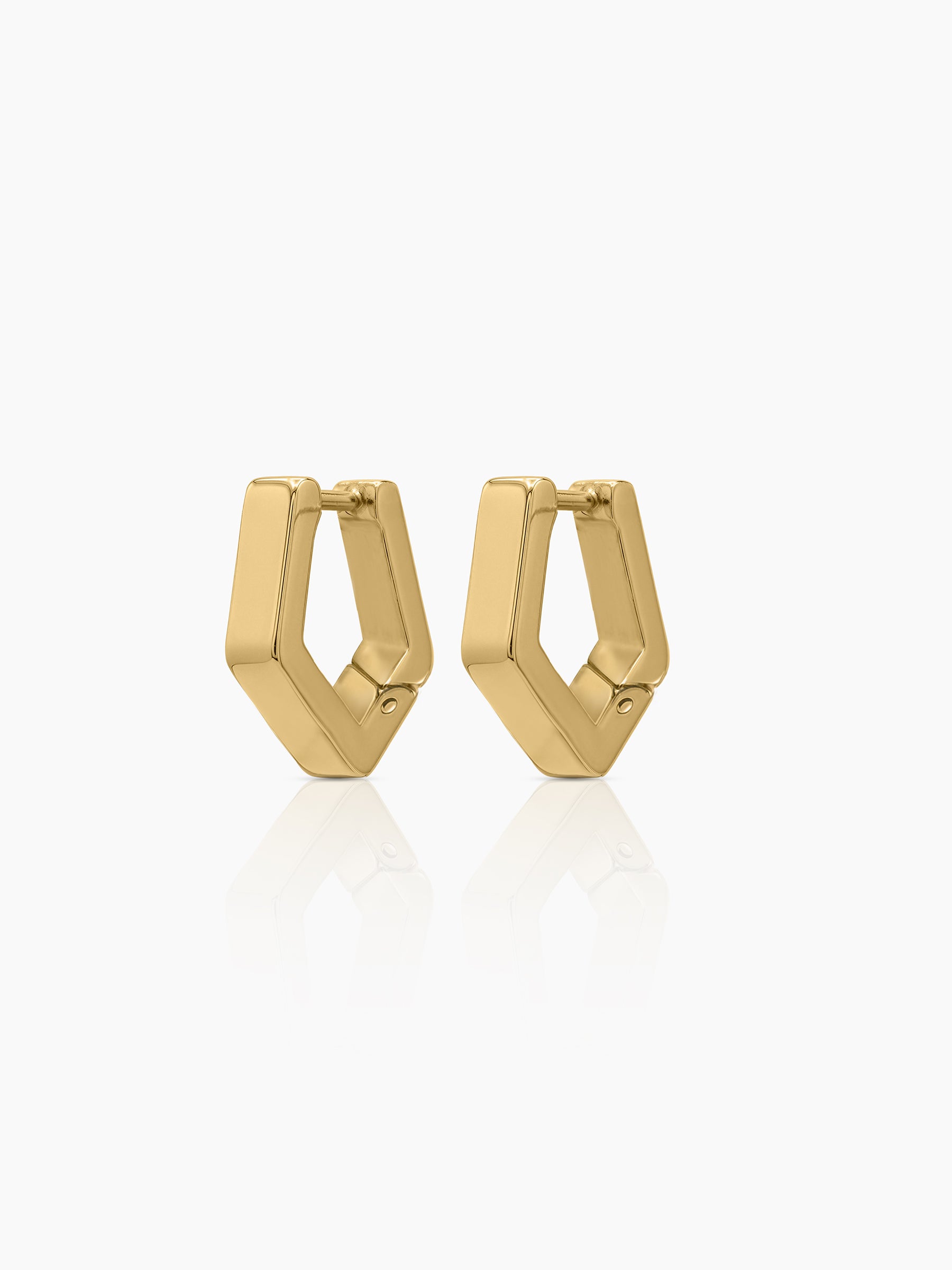 Milan Pentagon Men's Hoop Earrings - Swashaa