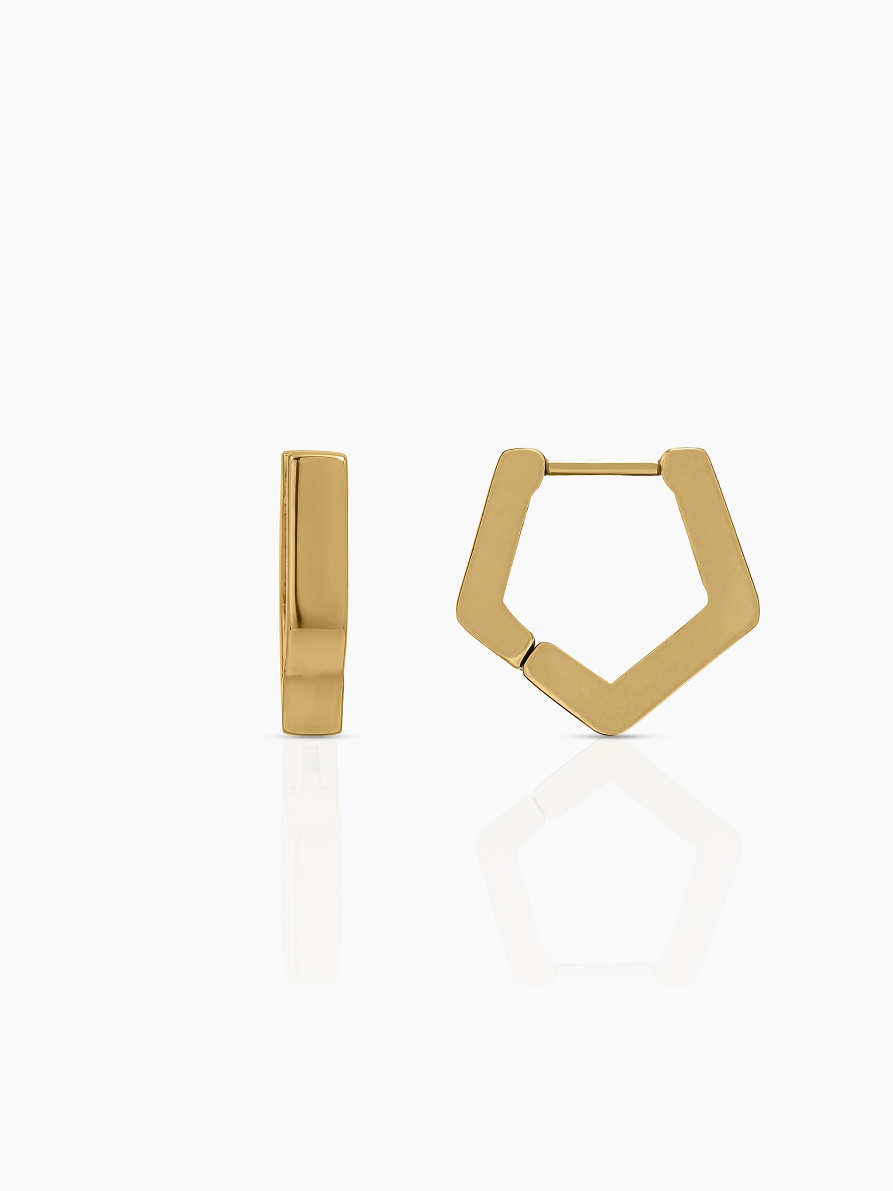 Milan Pentagon Men's Hoop Earrings - Swashaa