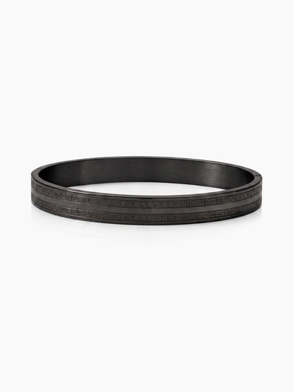 Miliano Engraved Black Men's Kada