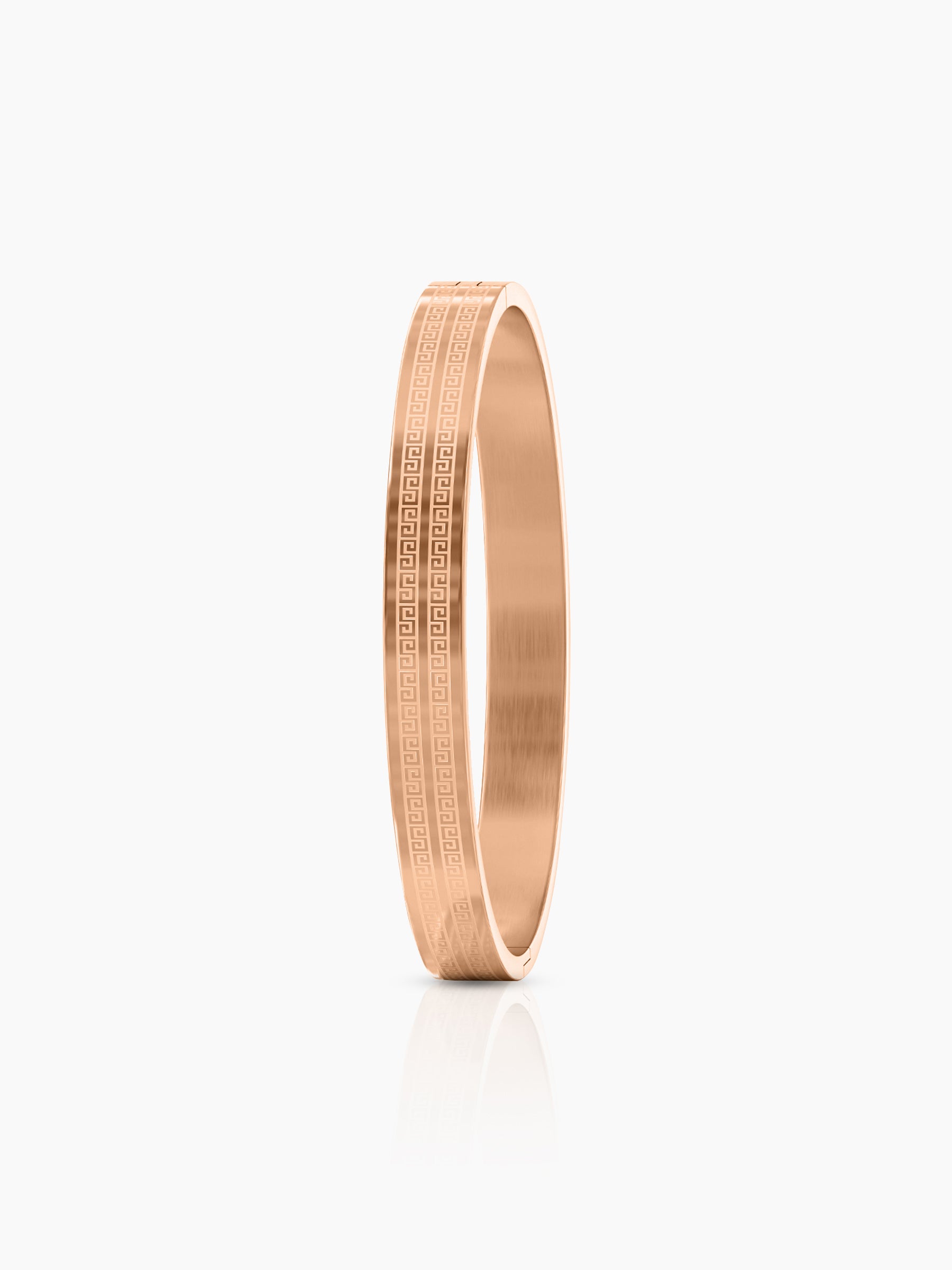 Miliano Engraved Rosegold Plated Men's Kada