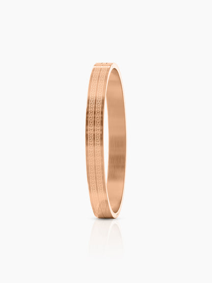 Miliano Engraved Rosegold Plated Men's Kada