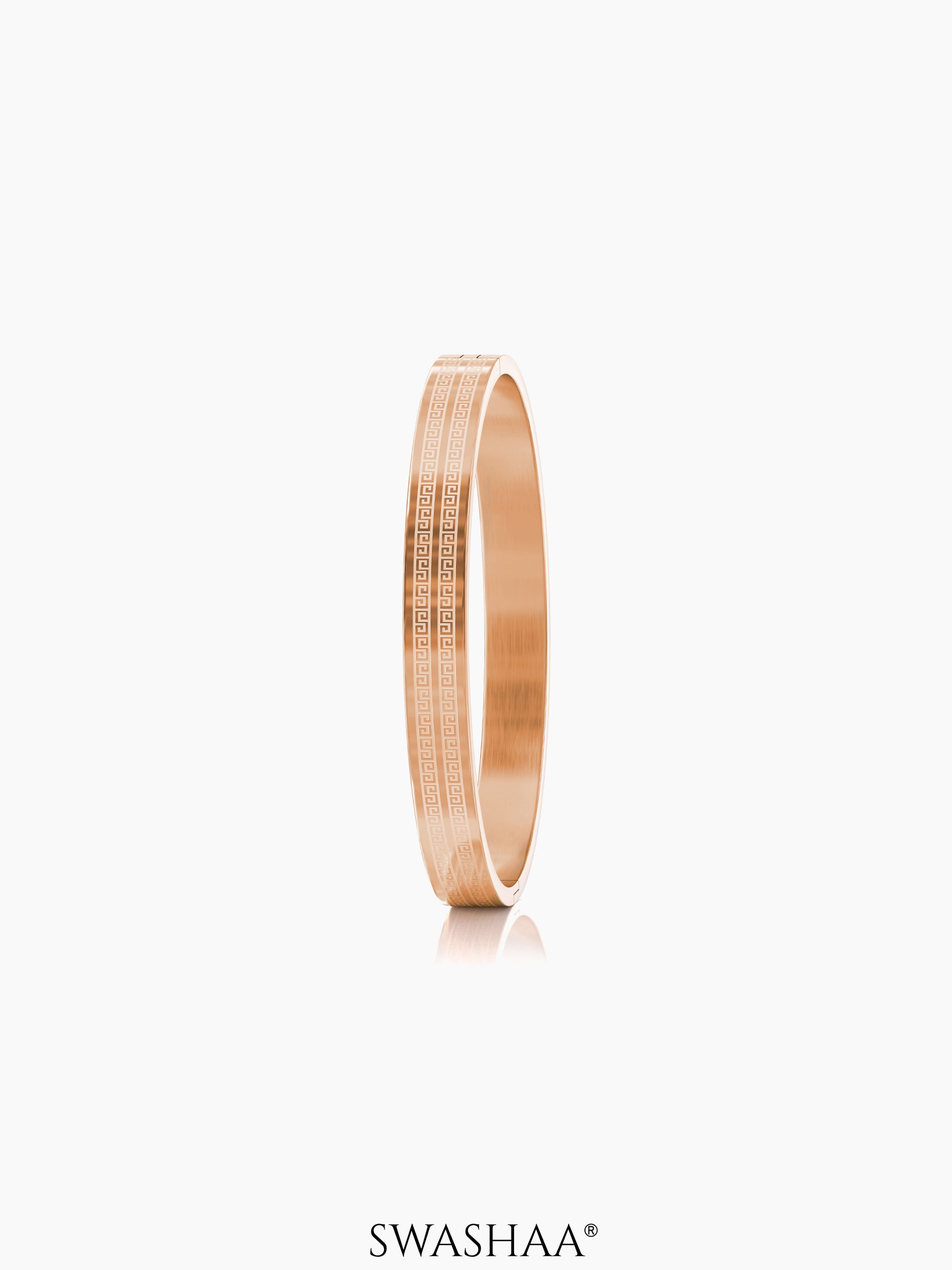 Miliano Engraved Rosegold Plated Men's Kada