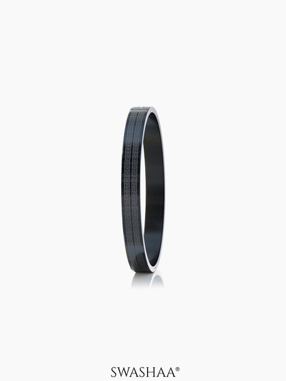 Miliano Engraved Black Men's Kada