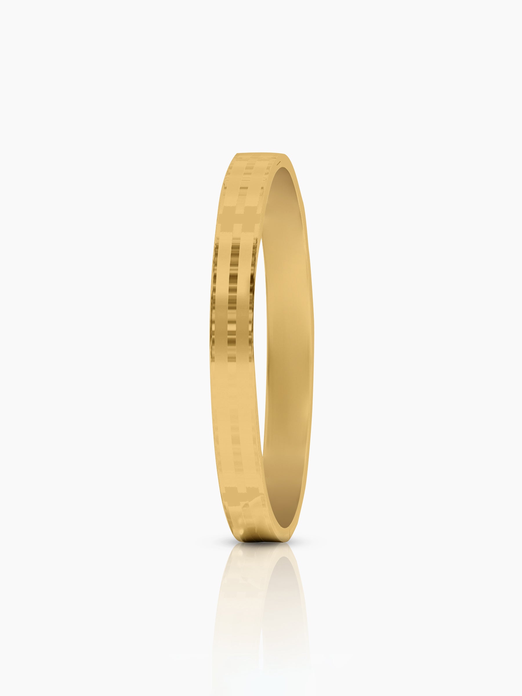 Milo Dual Strip 18K Gold Plated Men's Kada