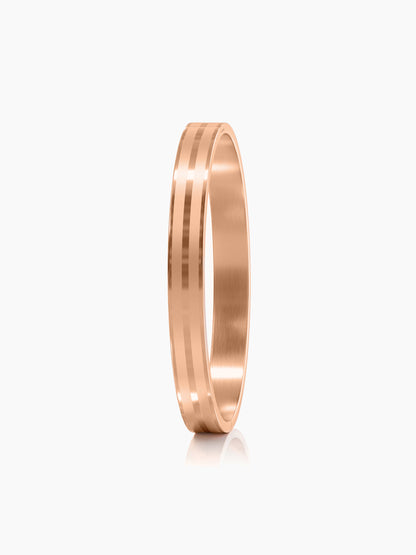 Milo Dual Strip Rosegold Plated Men's Kada