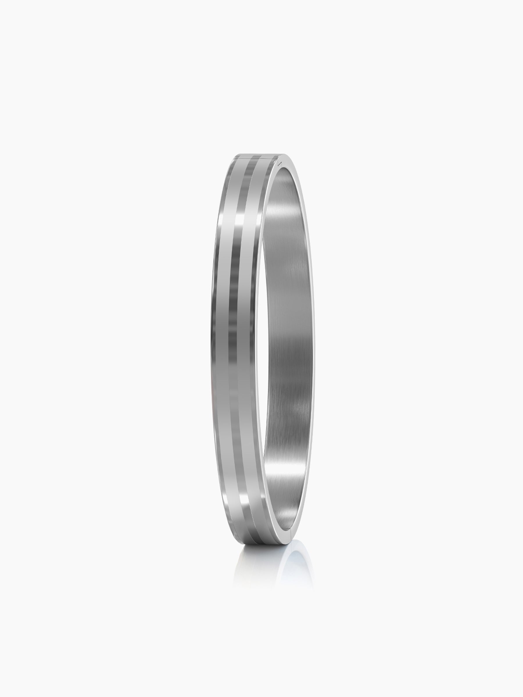Milo Dual Strip Silver Men's Kada