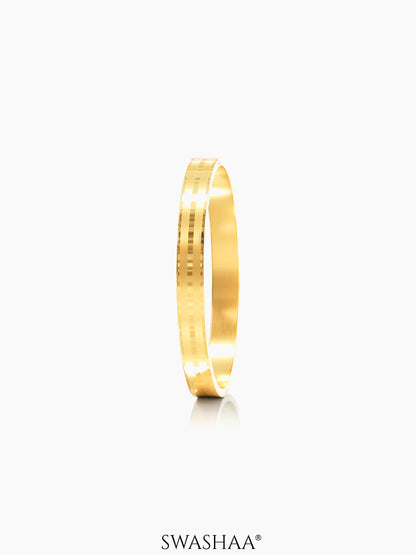 Milo Dual Strip 18K Gold Plated Men's Kada