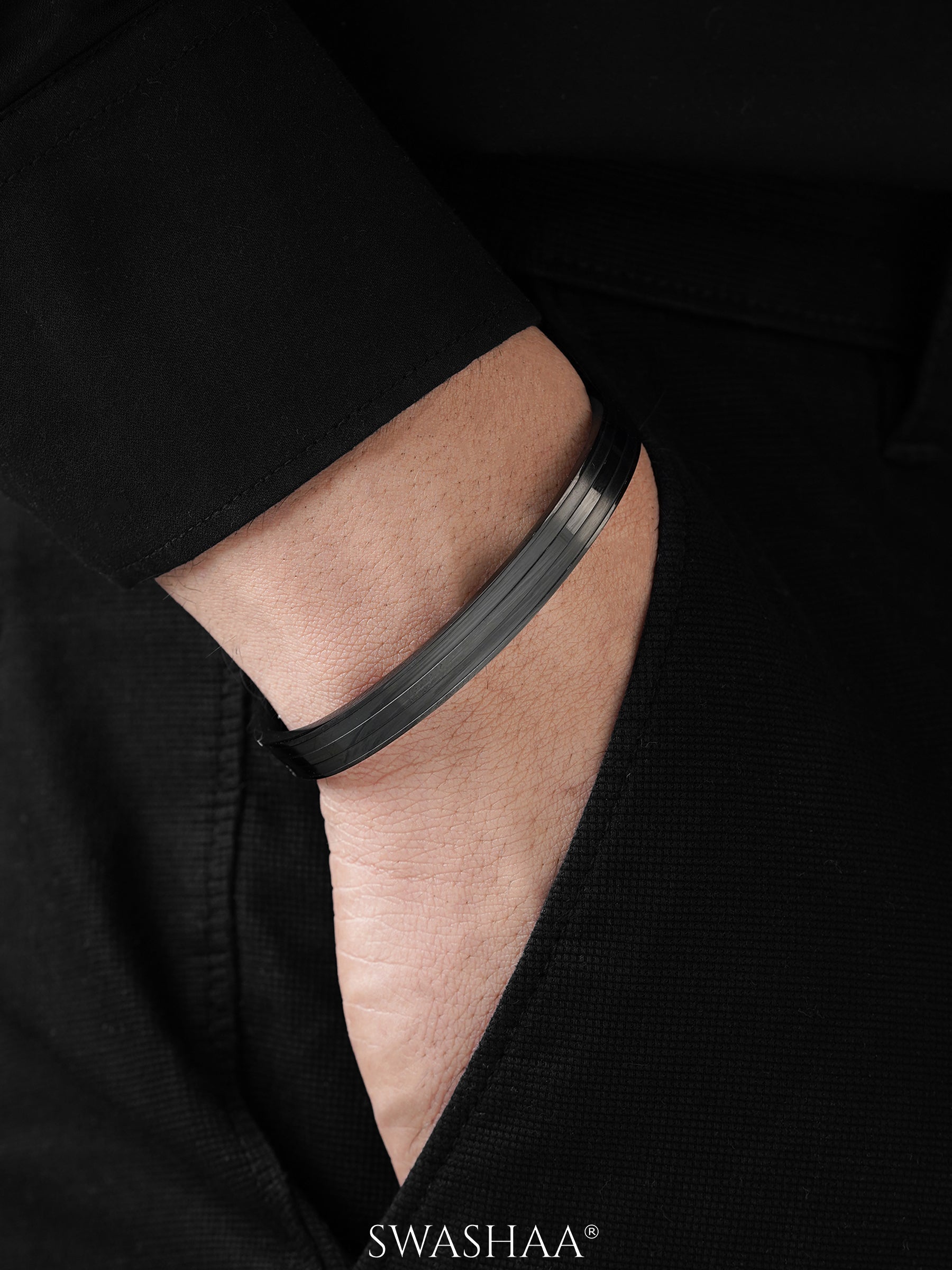 Milo Dual Strip Black Men's Kada