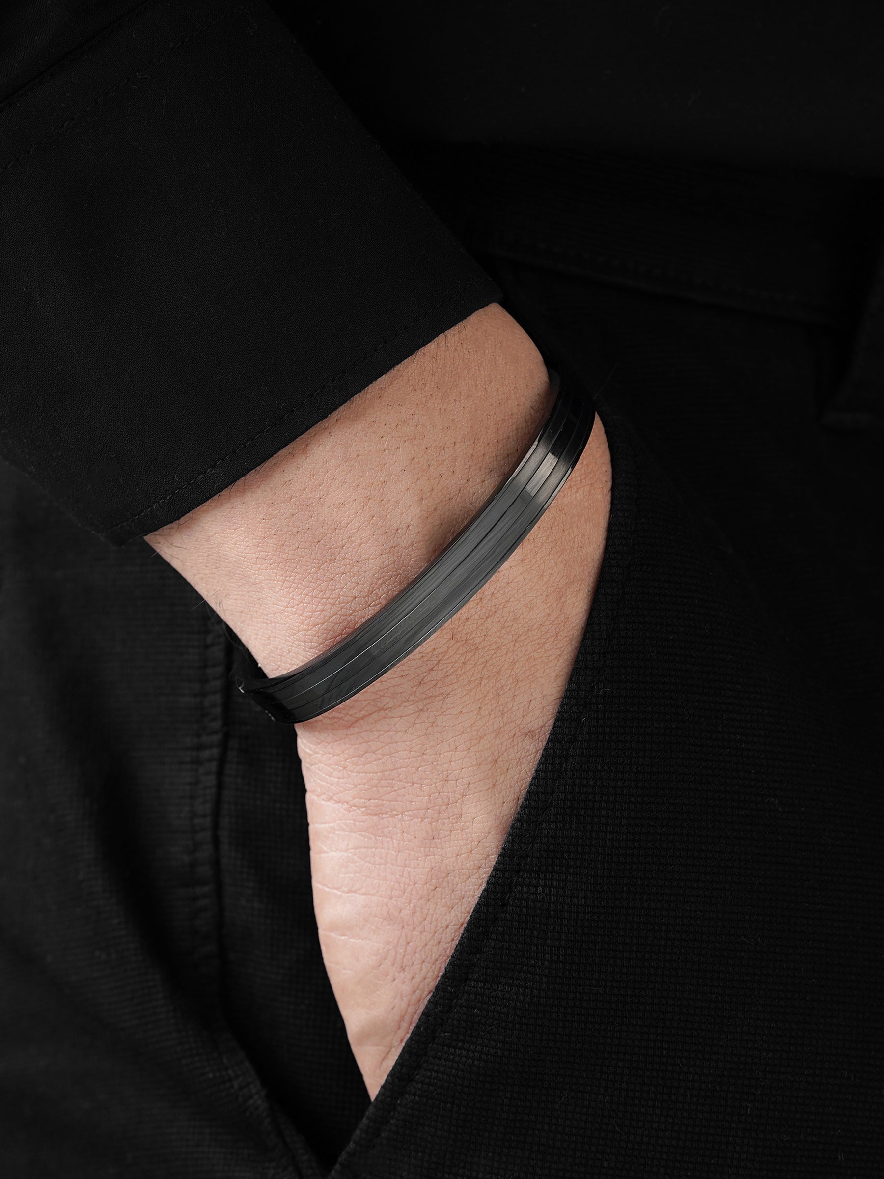 Milo Dual Strip Black Men's Kada