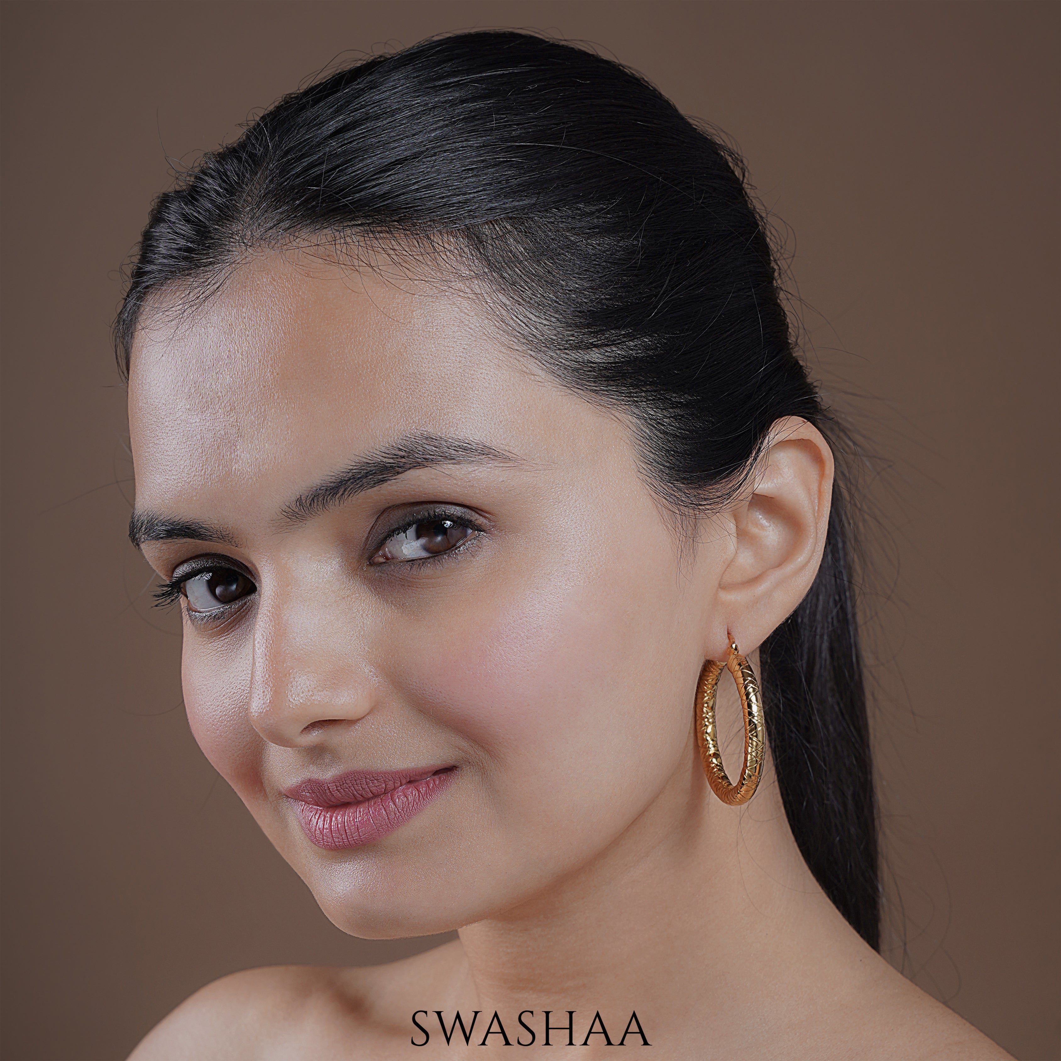 Mina 18K Gold Plated Hoop Earrings