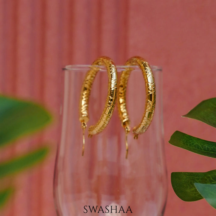 Mina Loops 18K Gold Plated Earrings