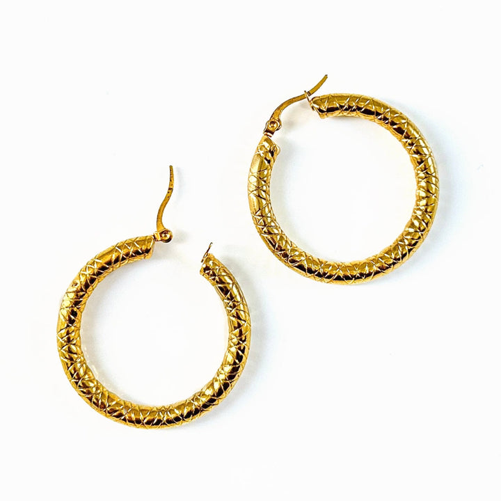 Mina Loops 18K Gold Plated Earrings