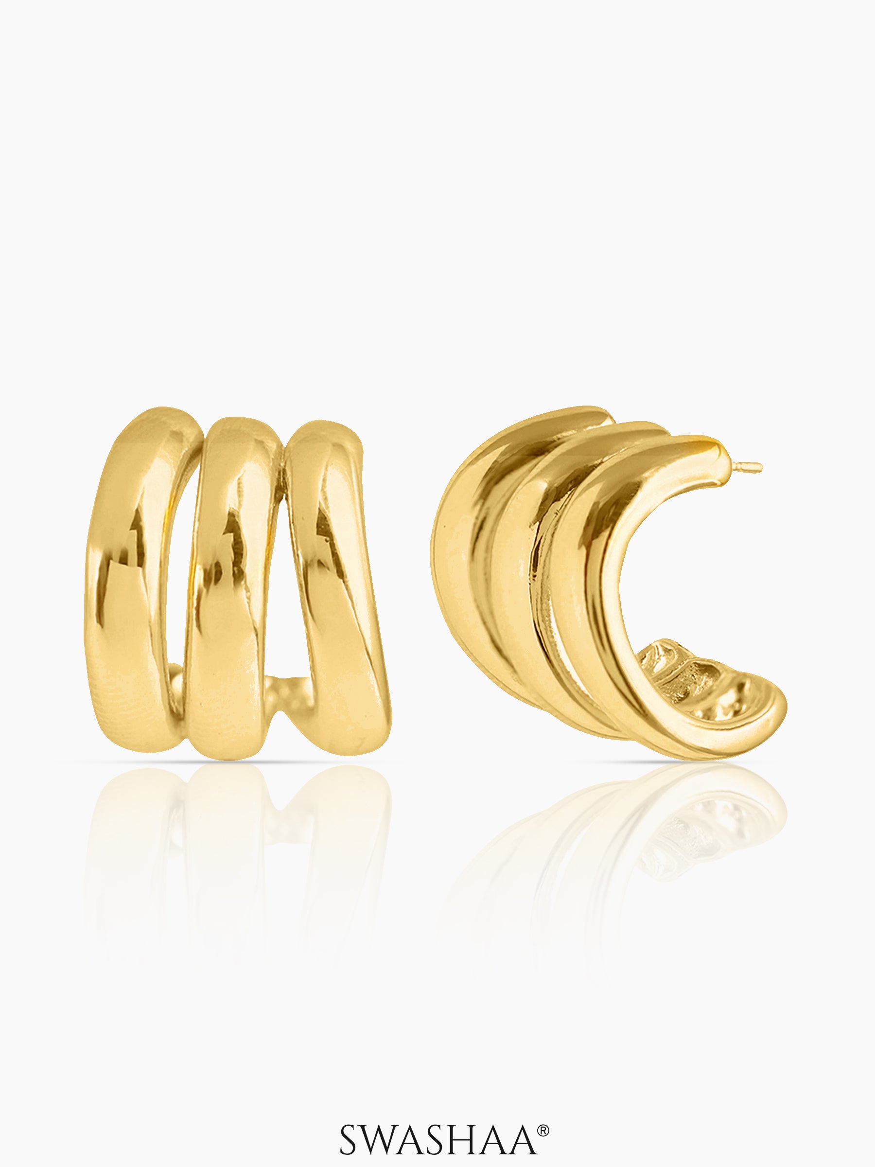 Mirabella 18K Gold Plated Earrings