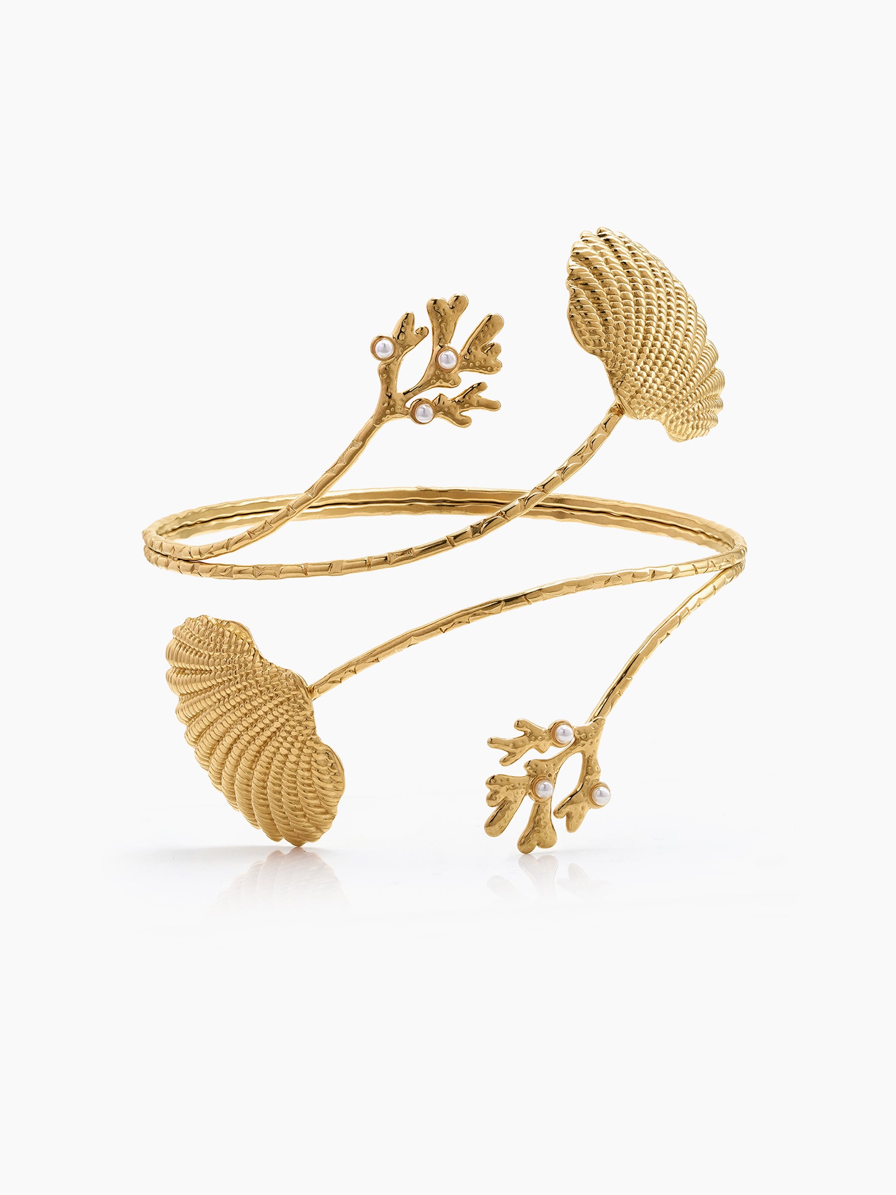 Missoma Ocean Shell Pearl 18K Gold Plated Women's Arm Cuff