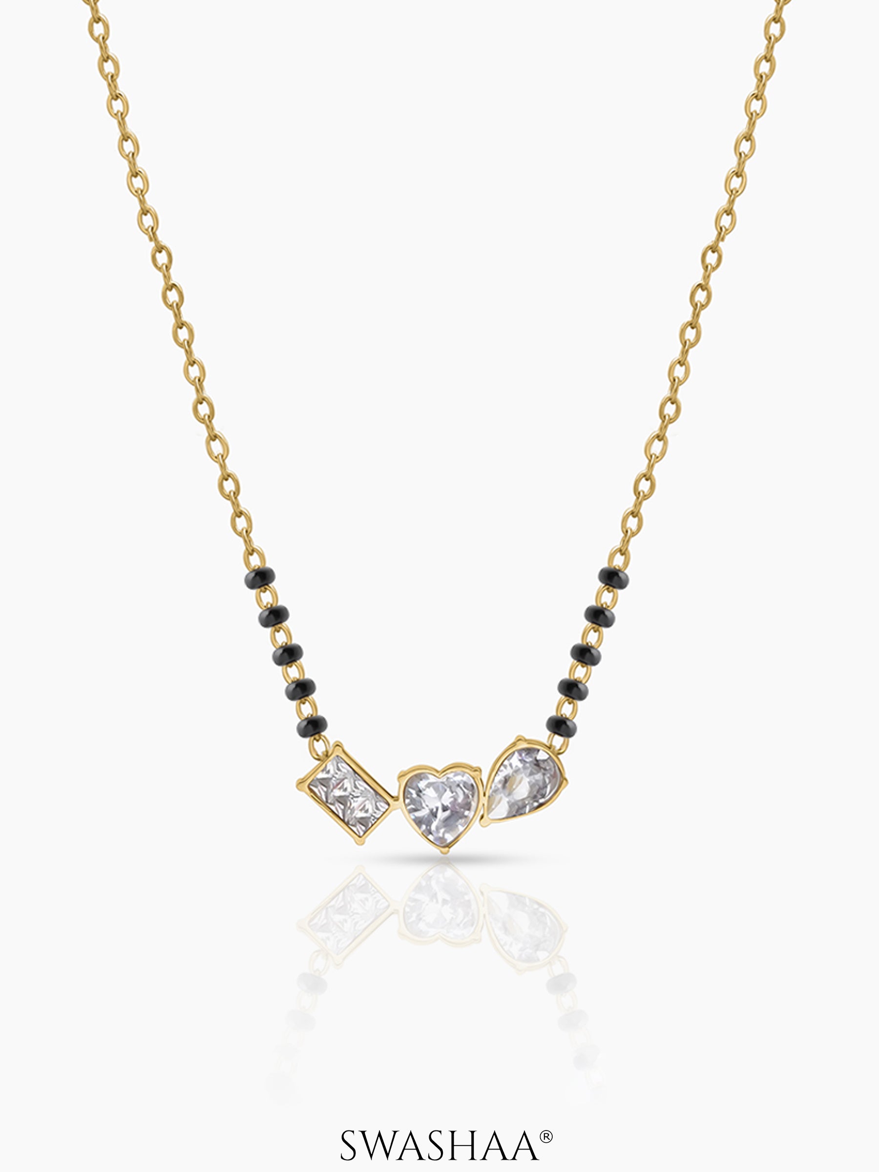 Miva Trio Diamond Cluster Mangalsutra