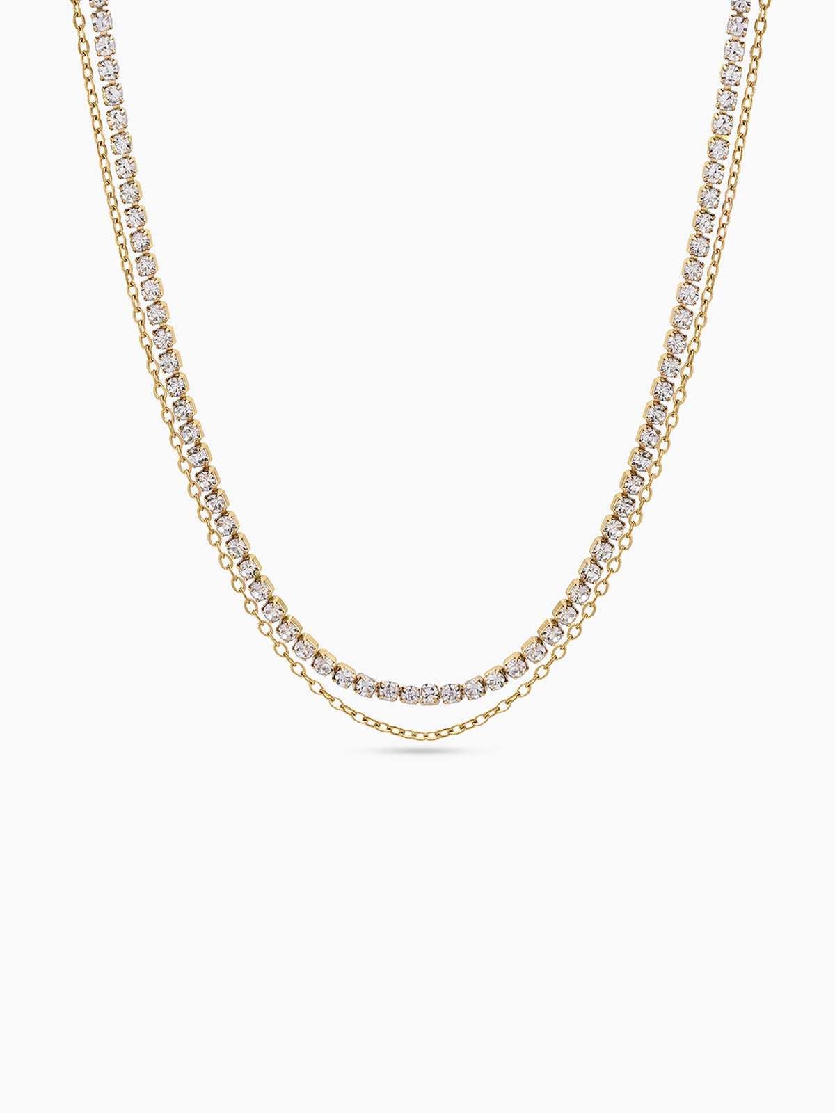 Monasya Diamond 18K Gold Plated Women's Layered Necklace