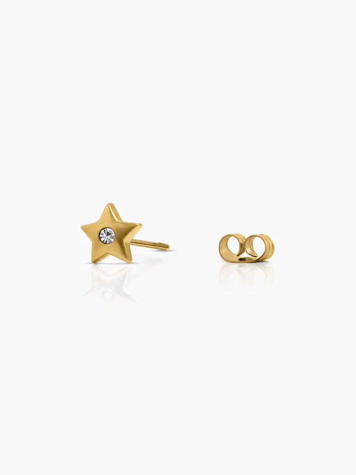 Moonstar Spark Charm 18K Gold Plated Kid's Stud Earrings