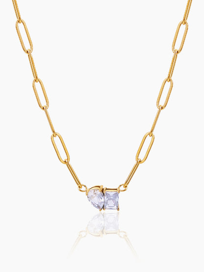 Naila Solitaire 18K Gold Plated Necklace