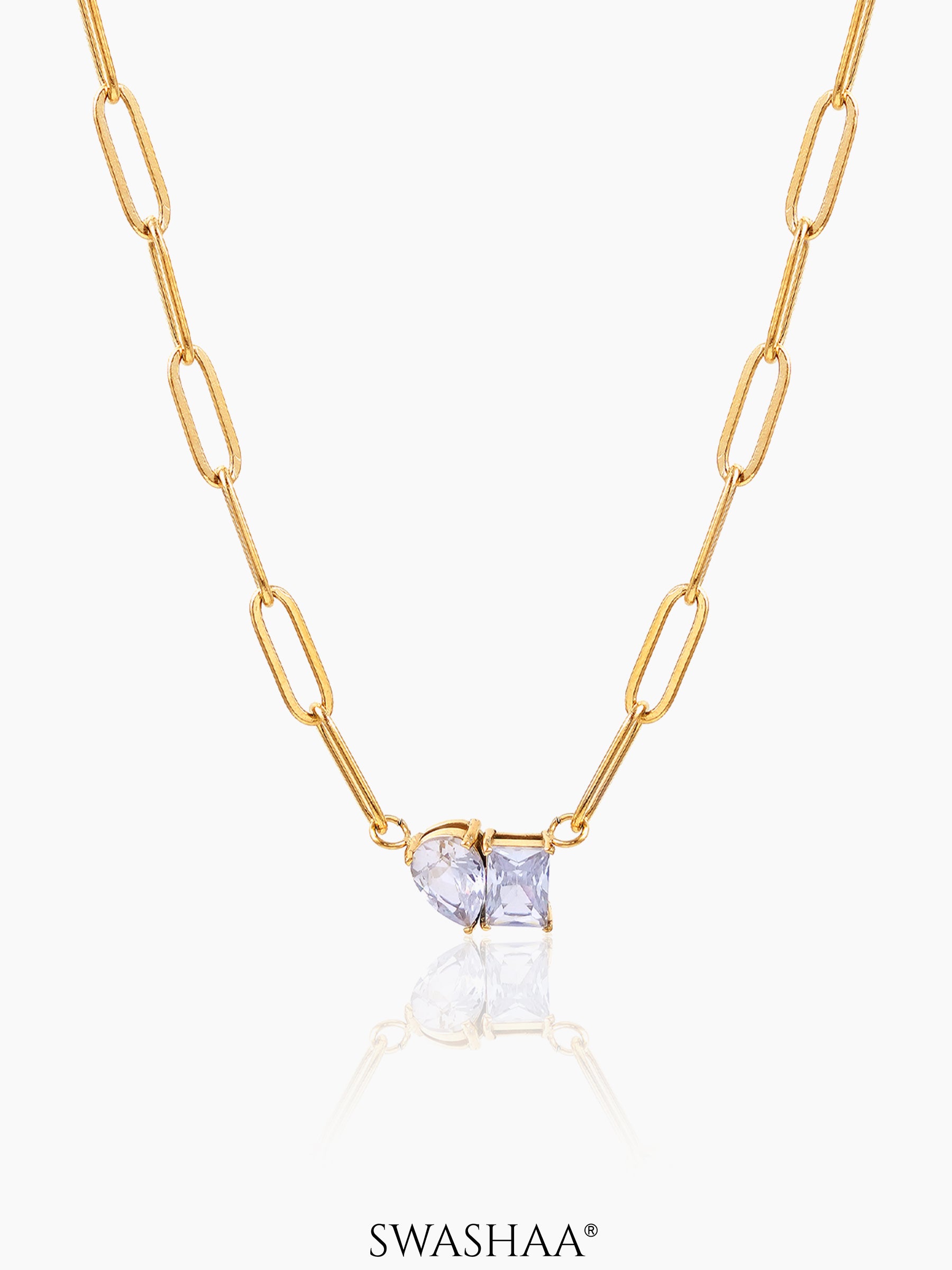 Naila Solitaire 18K Gold Plated Necklace